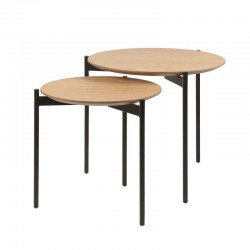 SET DE DOS MESITAS NORTON DE ROBLE