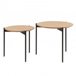 SET DE DOS MESITAS NORTON DE ROBLE