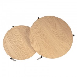 SET DE DOS MESITAS NORTON DE ROBLE