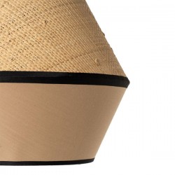 LAMPARA DE TECHO ORCE CON PANTALLA DE PAJA Y TELA