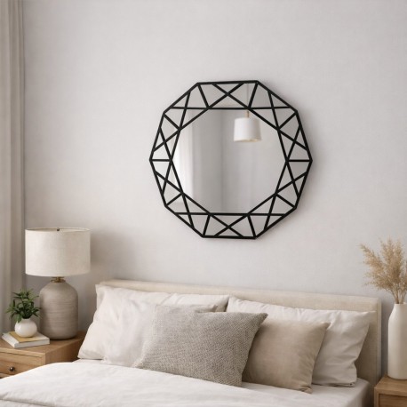 ESPEJO PASADENA CON MARCO NEGRO