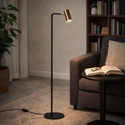 LAMPARA DE SUELO RUGAT CON PANTALLA EN COLOR COBRIZO