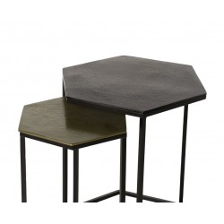 JUEGO DE MESITAS AUXILIARES RUNSHIL DE ESTILO INDIO