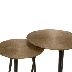 JUEGO DE MESITAS AUXILIARES SUJAY CON LA TAPA DE ALUMINIO