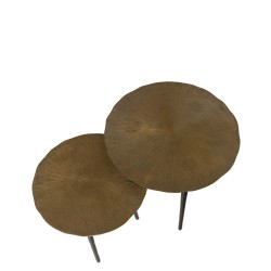 JUEGO DE MESITAS AUXILIARES SUJAY CON LA TAPA DE ALUMINIO