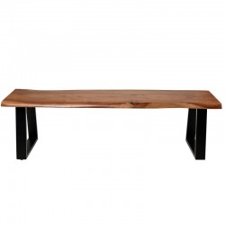 BANCO TANAY DE MADERA Y PATAS DE HIERRO