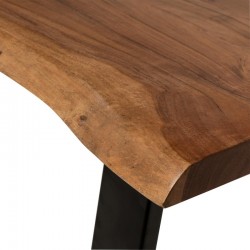 BANCO TANAY DE MADERA Y PATAS DE HIERRO