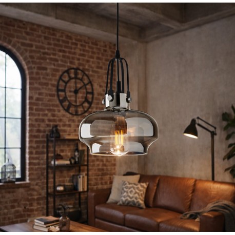 LÁMPARA DE TECHO TOUS SMOKE DE CRISTAL AHUMADO PARA SALÓN O COMEDOR DE ESTILO CONTEMPORÁNEO