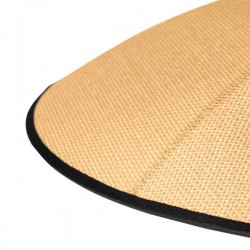 LAMPARA DE TECHO TURON CON PANTALLA DE METAL Y RATTAN