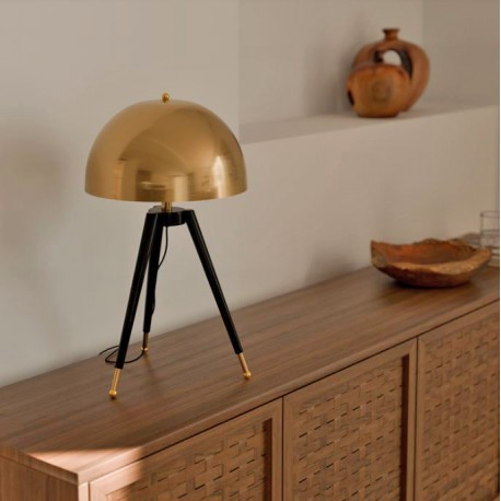 LAMPARA DE SOBREMESA VICAR CON PANTALLA DORADA