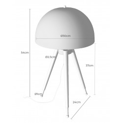 LAMPARA DE SOBREMESA VICAR CON PANTALLA DORADA