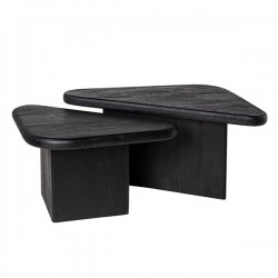 SET MESA DE CENTRO RISHI DE MANGO Y SIMIL CEMENT