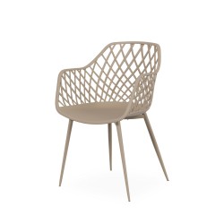SILLA CON BRAZOS CHARLOTTE DE POLIPROPILENO Y PATAS DE METAL
