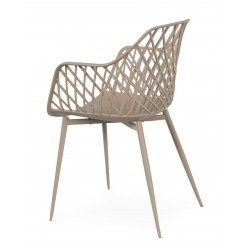 SILLA CON BRAZOS CHARLOTTE DE POLIPROPILENO Y PATAS DE METAL