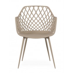 SILLA CON BRAZOS CHARLOTTE DE POLIPROPILENO Y PATAS DE METAL