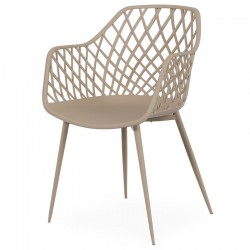 SILLA CON BRAZOS CHARLOTTE DE POLIPROPILENO Y PATAS DE METAL