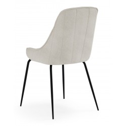 SILLA AGATA CON TEJIDO Y PIEL SINTETICA