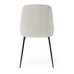 SILLA AGATA CON TEJIDO Y PIEL SINTETICA