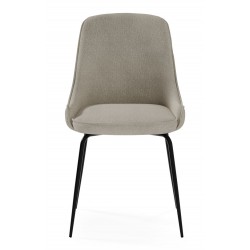 SILLA AGATA CON TEJIDO Y PIEL SINTETICA