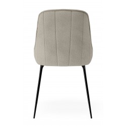 SILLA AGATA CON TEJIDO Y PIEL SINTETICA