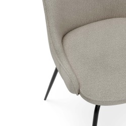 SILLA AGATA CON TEJIDO Y PIEL SINTETICA