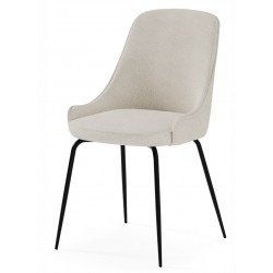 SILLA AGATA CON TEJIDO Y PIEL SINTETICA