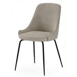 SILLA AGATA CON TEJIDO Y PIEL SINTETICA