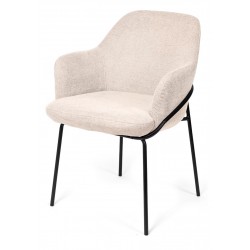 SILLA CON BRAZOS ABIGAIL CON PATAS DE DISEÑO