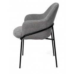 SILLA CON BRAZOS ABIGAIL CON PATAS DE DISEÑO