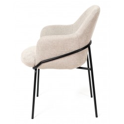 SILLA CON BRAZOS ABIGAIL CON PATAS DE DISEÑO