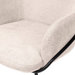 SILLA CON BRAZOS ABIGAIL CON PATAS DE DISEÑO