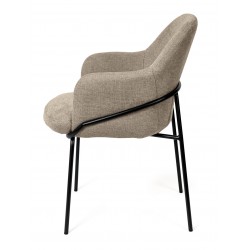 SILLA CON BRAZOS ABIGAIL CON PATAS DE DISEÑO