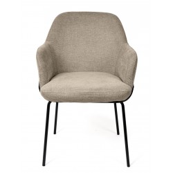 SILLA CON BRAZOS ABIGAIL CON PATAS DE DISEÑO