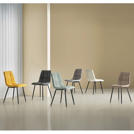 SILLA METALICA TAPIZADA BIMBA