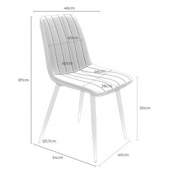 SILLA METALICA TAPIZADA BIMBA