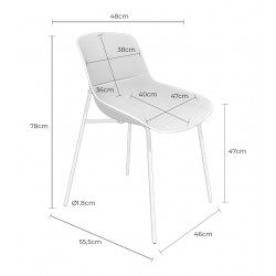 SILLA DE DISEÑO CONTEMPORÁNEO DILETTA