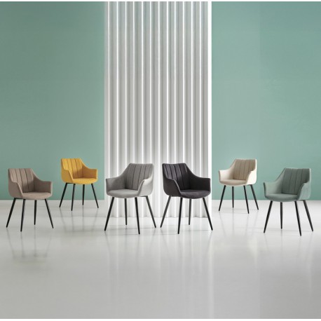 SILLA TAPIZADA CON BRAZOS FIONA