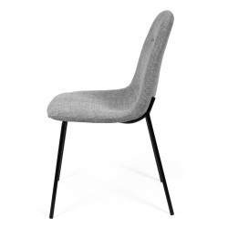 SILLA TAPIZADA DANA CON PATAS DE ACERO