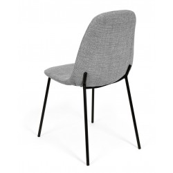 SILLA TAPIZADA DANA CON PATAS DE ACERO