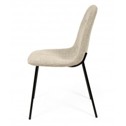 SILLA TAPIZADA DANA CON PATAS DE ACERO