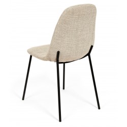 SILLA TAPIZADA DANA CON PATAS DE ACERO