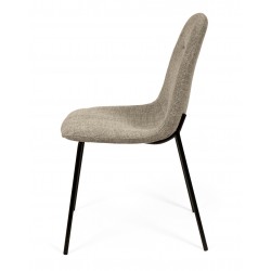 SILLA TAPIZADA DANA CON PATAS DE ACERO