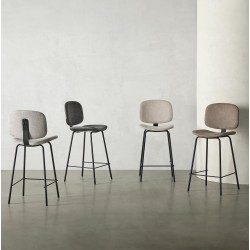 TABURETE TAPIZADO LOGAN CON PESPUNTE EN CRUZ