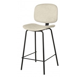 TABURETE TAPIZADO LOGAN CON PESPUNTE EN CRUZ