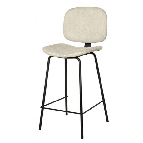 TABURETE TAPIZADO LOGAN CON PESPUNTE EN CRUZ