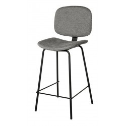 TABURETE TAPIZADO LOGAN CON PESPUNTE EN CRUZ