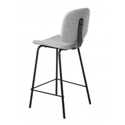 TABURETE TAPIZADO LOGAN CON PESPUNTE EN CRUZ