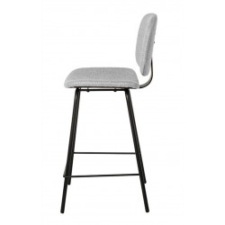 TABURETE TAPIZADO LOGAN CON PESPUNTE EN CRUZ