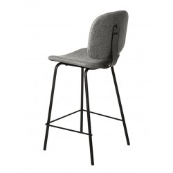 TABURETE TAPIZADO LOGAN CON PESPUNTE EN CRUZ