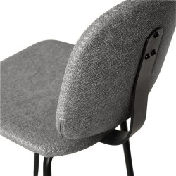 TABURETE TAPIZADO LOGAN CON PESPUNTE EN CRUZ